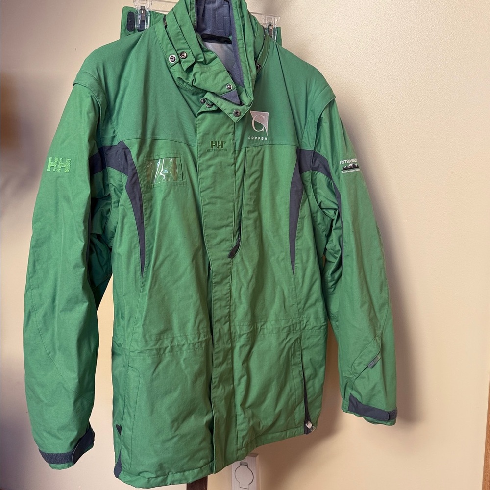 Helly Hansen Green Ski Jacket Vintage Logos
